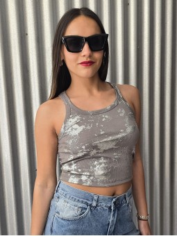 Musculosa Remake Gris