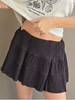 Falda Tropical Negro