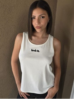 Musculosa Love It Blanco