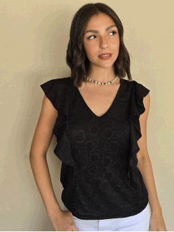 Blusa Abril Lurex Negro
