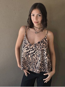 Blusa Estella Print Beige