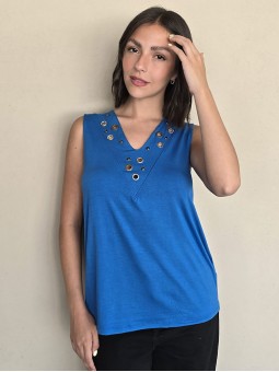 Musculosa Novara Azul